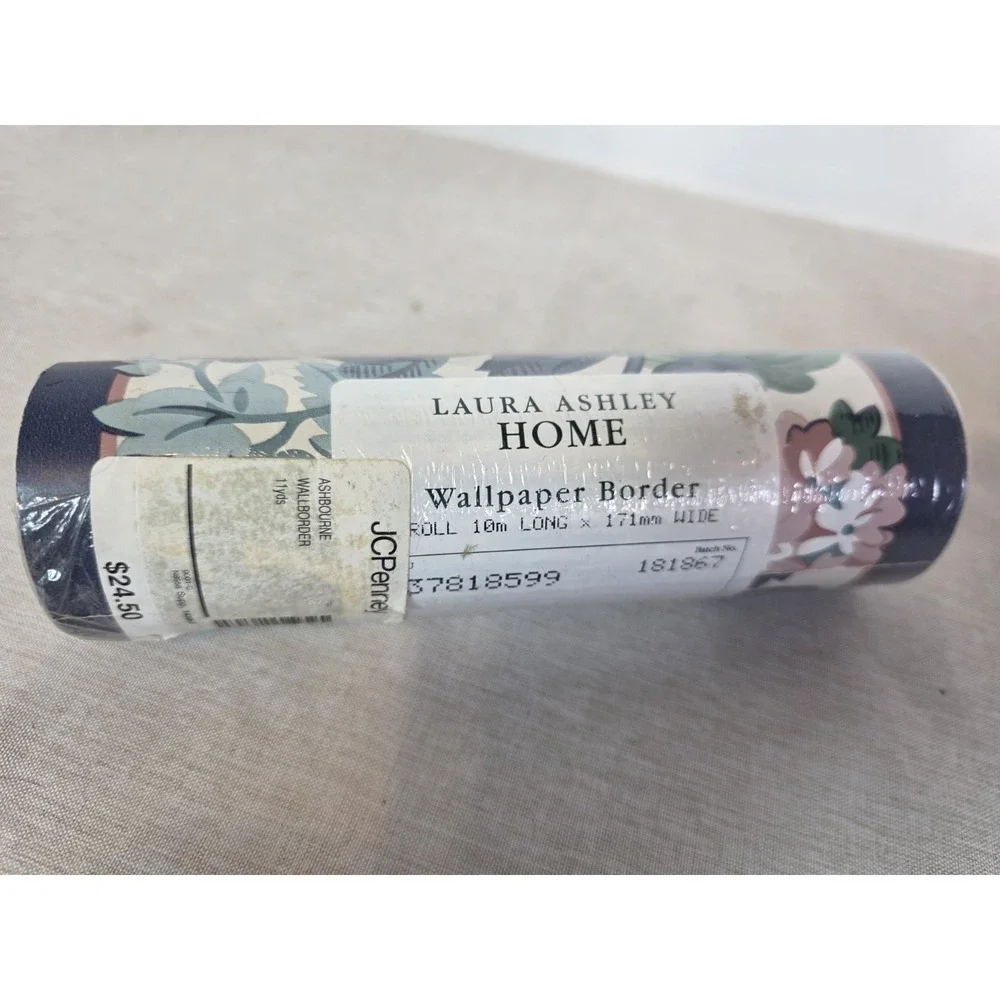Vintage LAURA ASHLEY HOME Wallpaper Border ASHBOURNE Multi Floral ~ NEW!